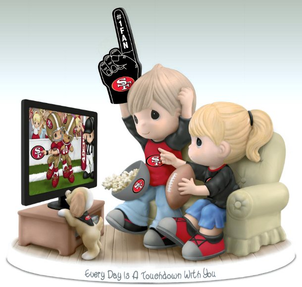Precious Moments Every Day Is A Touchdown With You 49ers Figurine