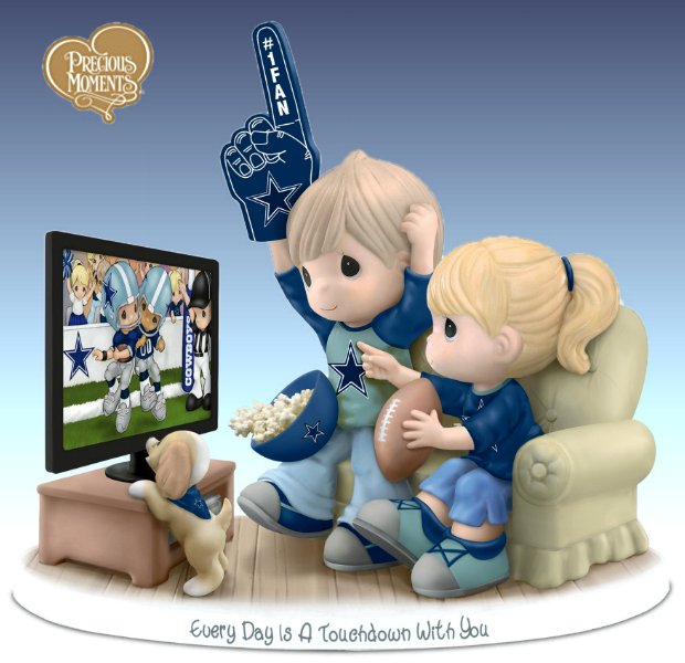 Precious Moments Every Day Is A Touchdown With You Cowboys Figurine