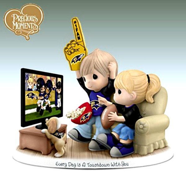Precious Moments Every Day Is A Touchdown With You Ravens Figurine