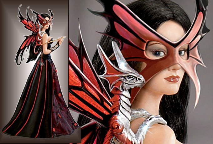 Fantasy Doll with Dragon - Home Decor