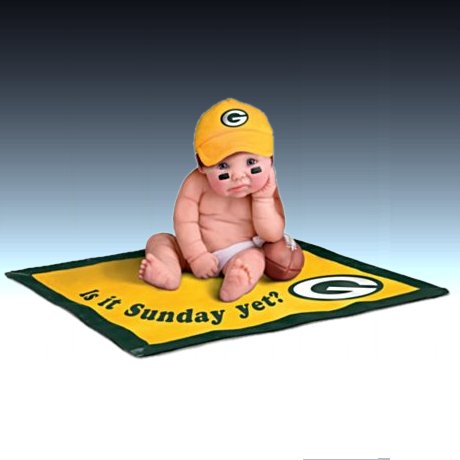 NFL Green Bay Packers Fan Lifelike Baby Doll