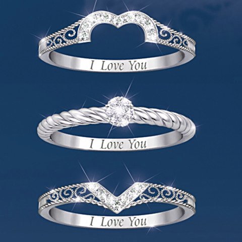 diamond heart rings stacking shaped ring jewelry