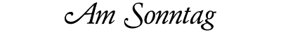 Am Sonntag