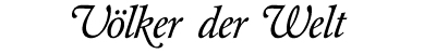 V�lker der Welt