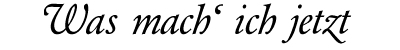 Was mach' ich jetzt