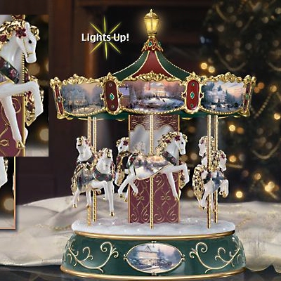 Thomas Kinkade Victorian Christmas Carousel