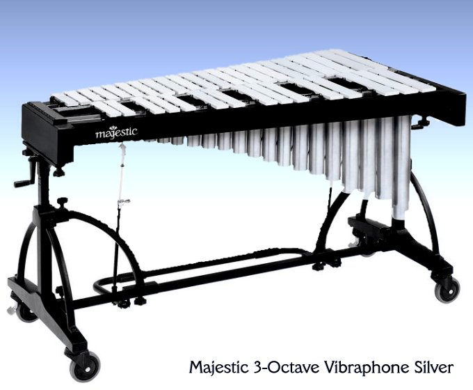 Majestic 3-Octave Vibraphone Silver