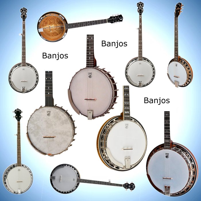 Banjos, also Guitars